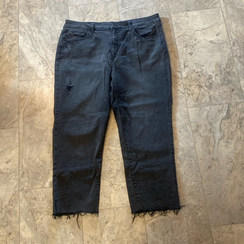 Time & Tru black mineral washed plus size jeans